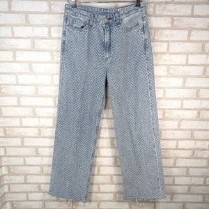 rag & bone Blue Patterned Flare Jeans